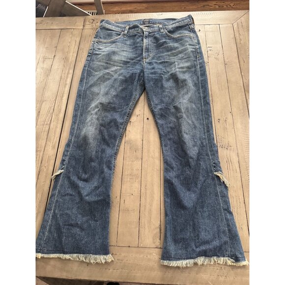 Citizens of Humanity Drew Fray High Rise Cropped Flare Jeans Alterra Size 30 - Picture 2 of 3